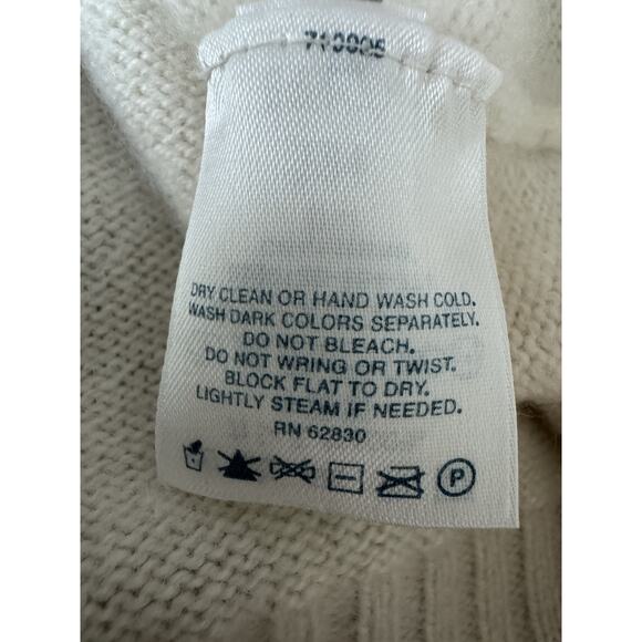 Lands' End Cream Turtleneck Sweater - Picture 6 of 8